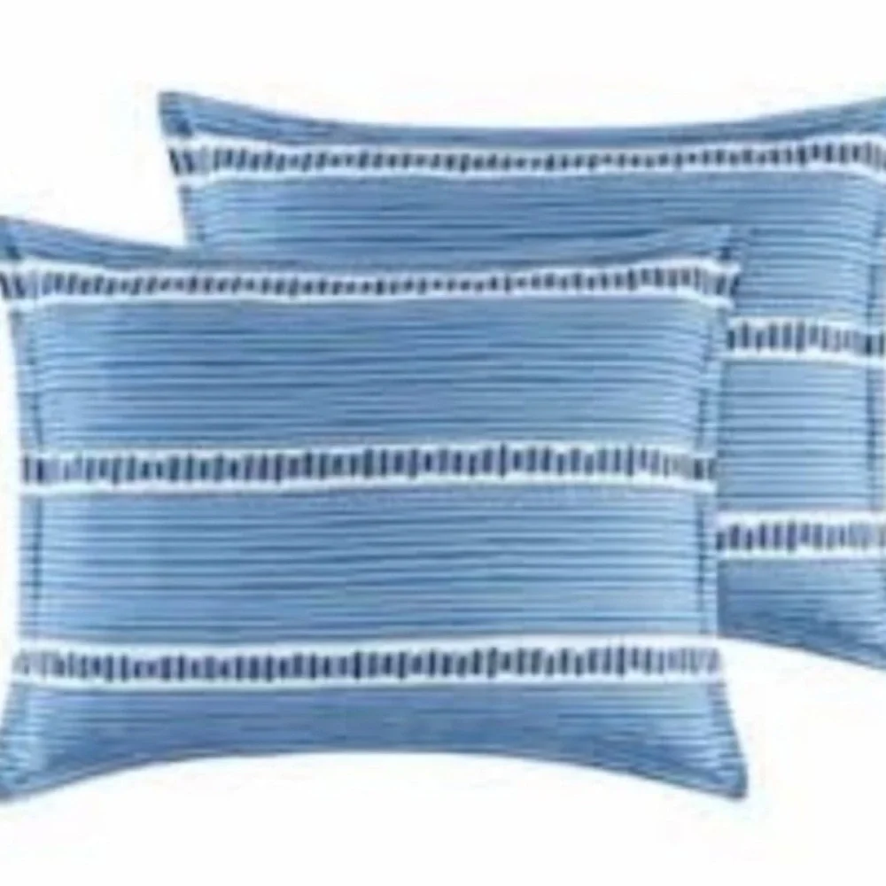 NWT Marmalade 7-Piece Queen Reversible Comforter Set in Blue Sheet Set